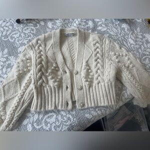 Zara White Chunky Sweater